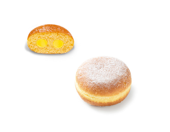 Custard sugar sparkled krapfen