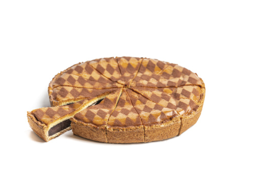 Sliced chocolate pie