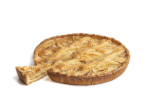 Sliced apple tart